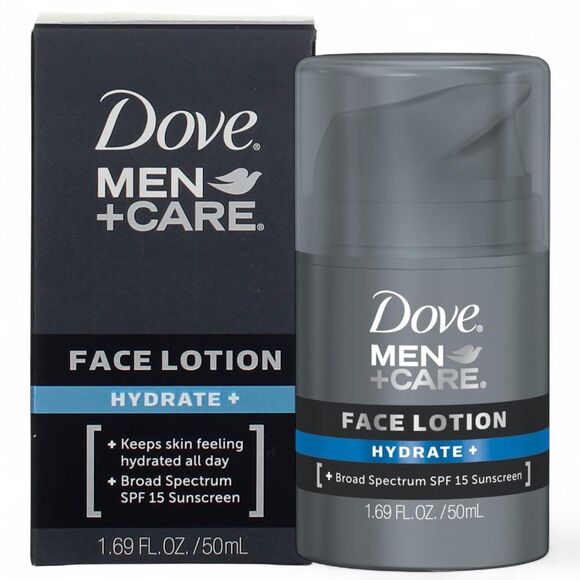 Dove Men+Care Face Lotion Hydrate plus 1.69 Oz 2 Pack - Picture 1 of 4